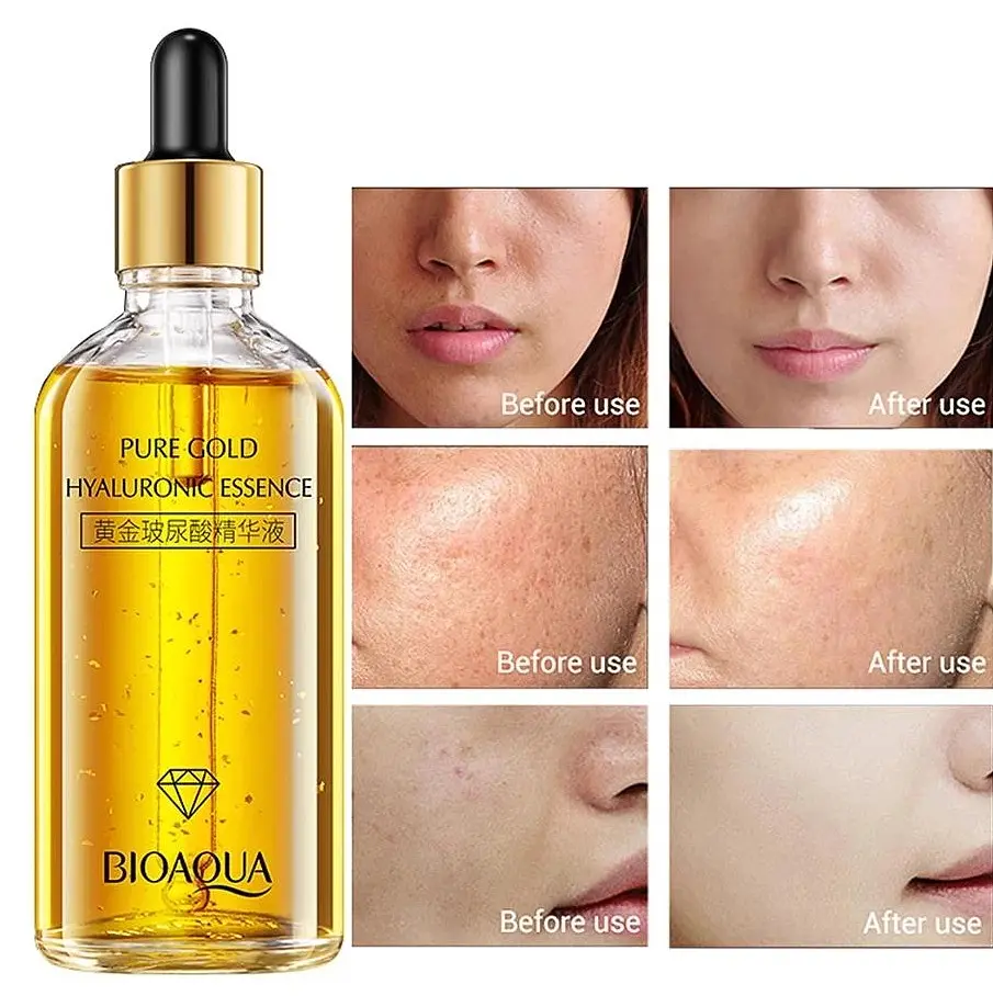 Увлажняющая сыворотка для лица с гиалуроновой кислотой и золотом Pure Gold Bioaqua 100 мл - фото 3