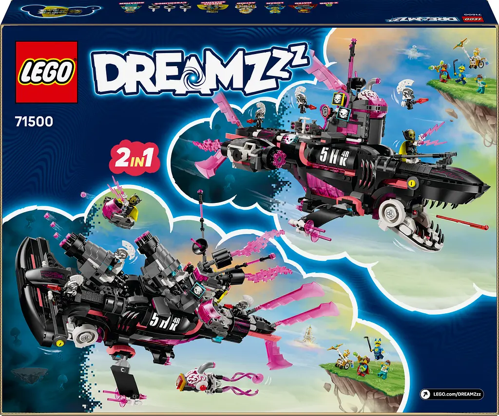 Конструктор LEGO DREAMZzz Ужасающая подлодка «Акула» 1413 деталей (71500) - фото 3