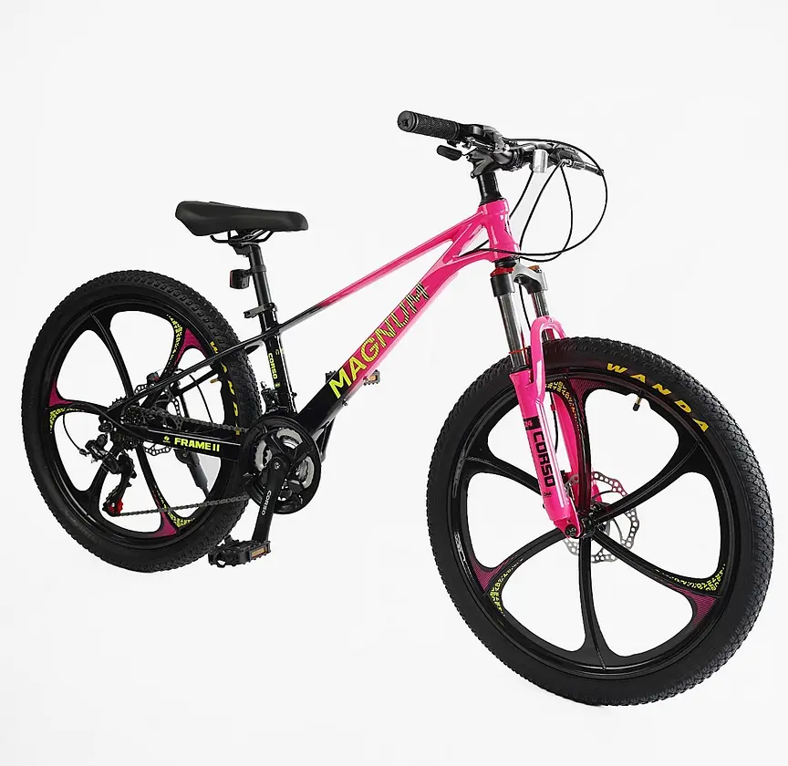 Велосипед спортивный 24" MN-24759 MAGNUM Corso, рама магниевая 11’’, оборудование Saiguan, 21 скорость, собран на 75% (6800077247599) - фото 8