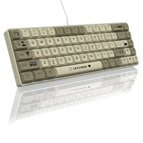 Клавіатура Ajazz AK680 Wired Red Switch RGB White Grey - фото 2