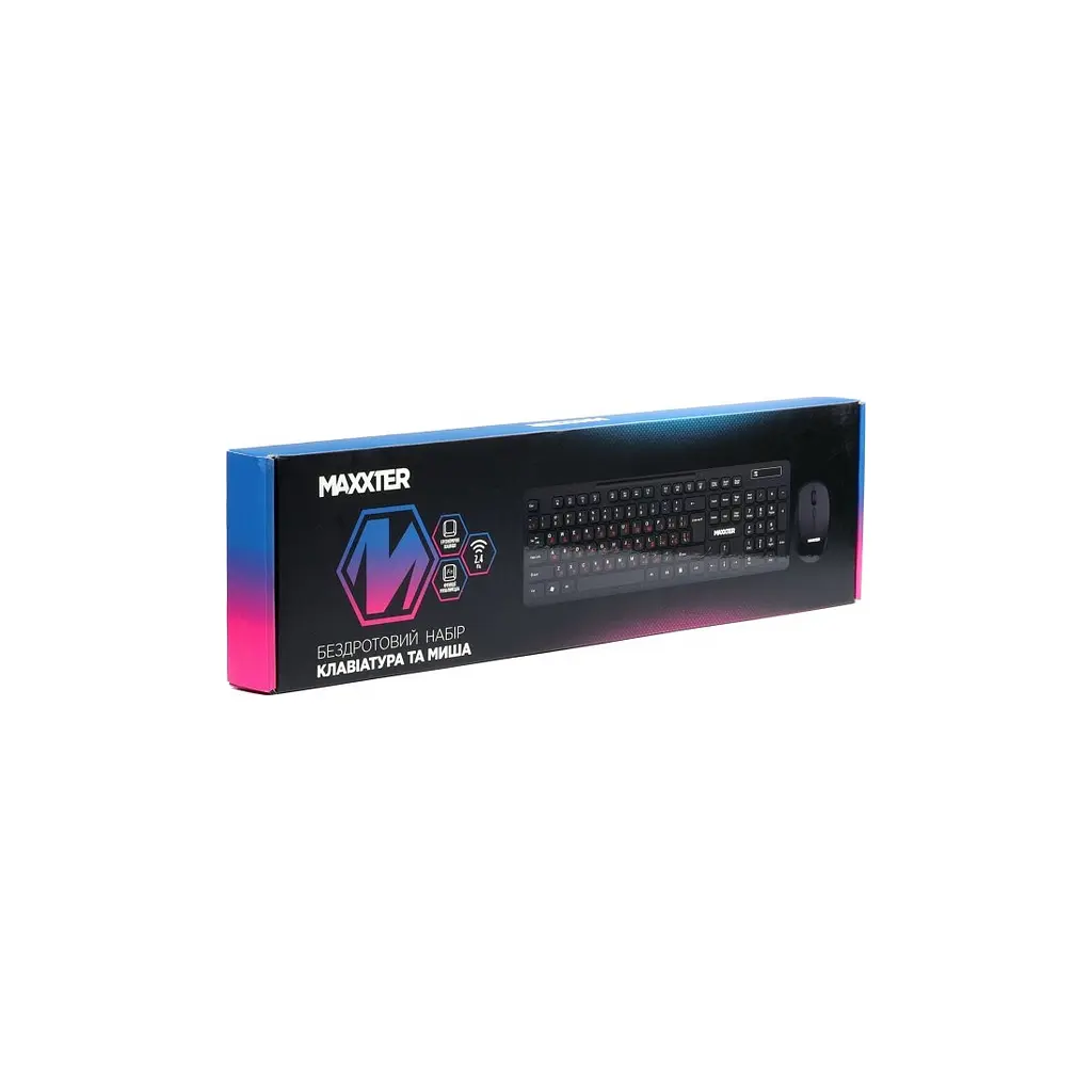 Комплект Maxxter KMS-WCM-02B-UA Wireless UA Black (KMS-WCM-02B-UA) - фото 5