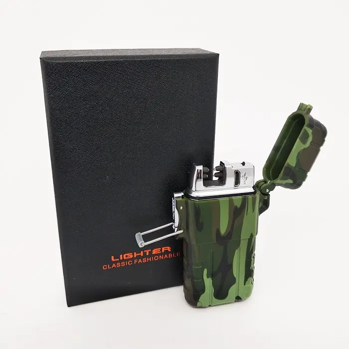 Електроімпульсна запальничка дугова usb запальничка чоловіча юсб камуфляж JL317 Explorer - фото 3
