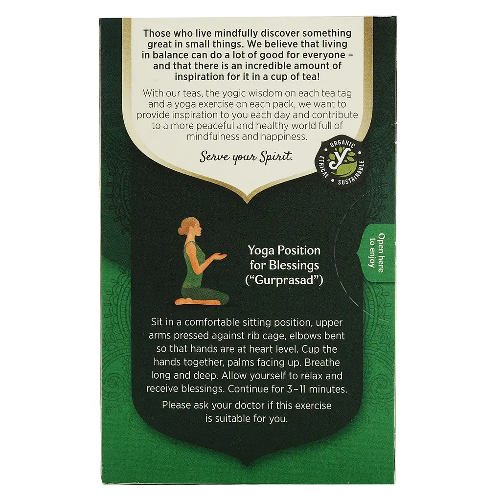 Суміш трав'яного та зеленого чаю Yogi Tea Зелений баланс органічний 30.6 г (17 шт х 1.8 г) - фото 4