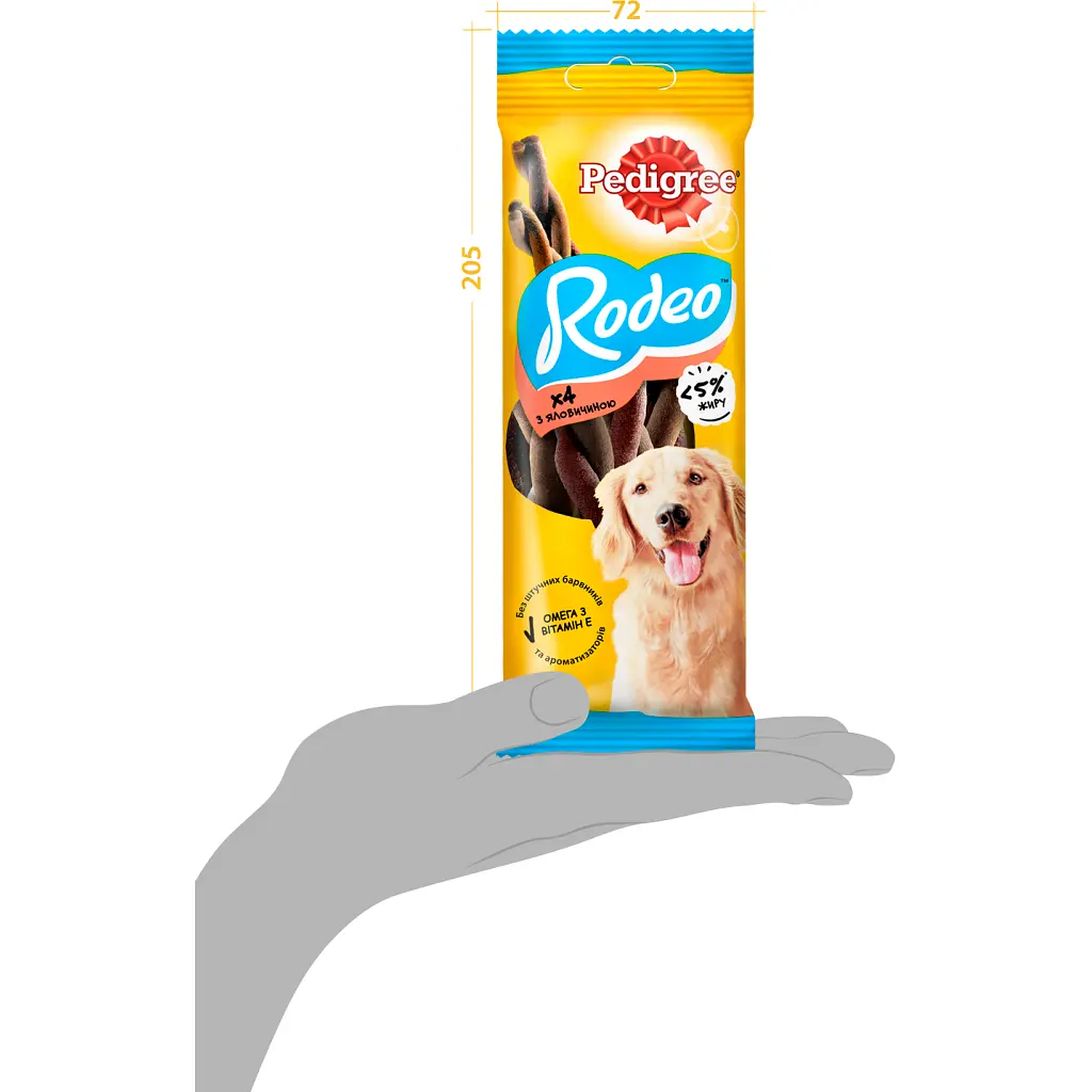 Ласощі для собак Pedigree Rodeo для чищення зубів 70 г (4008429090110/5998749170205) - фото 4