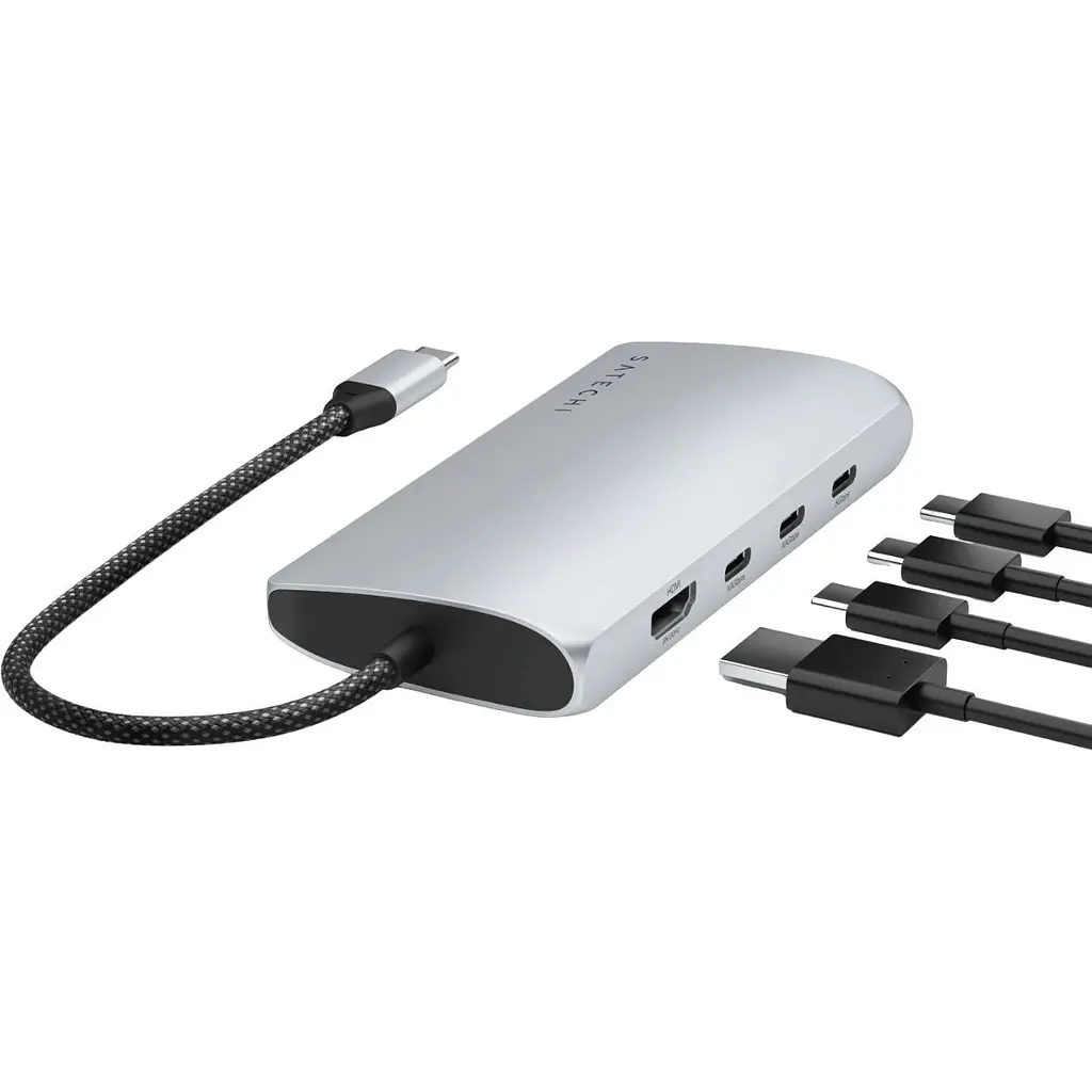 Адаптер Satechi USB-C Multiport Adapter 8K with Ethernet V3 Silver (ST-P8KES) - фото 5