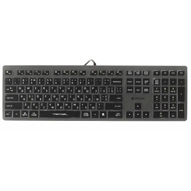 Клавіатура A4Tech FX60H USB Grey White backlit (4711421976343)