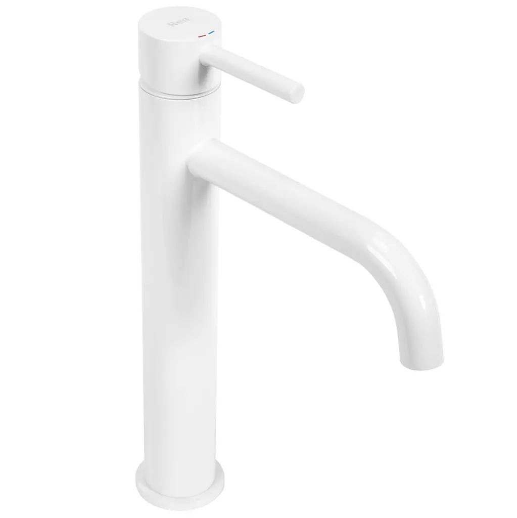 Змішувач для умивальника Rea Lungo високий white REA-B4400, Білий - фото 3