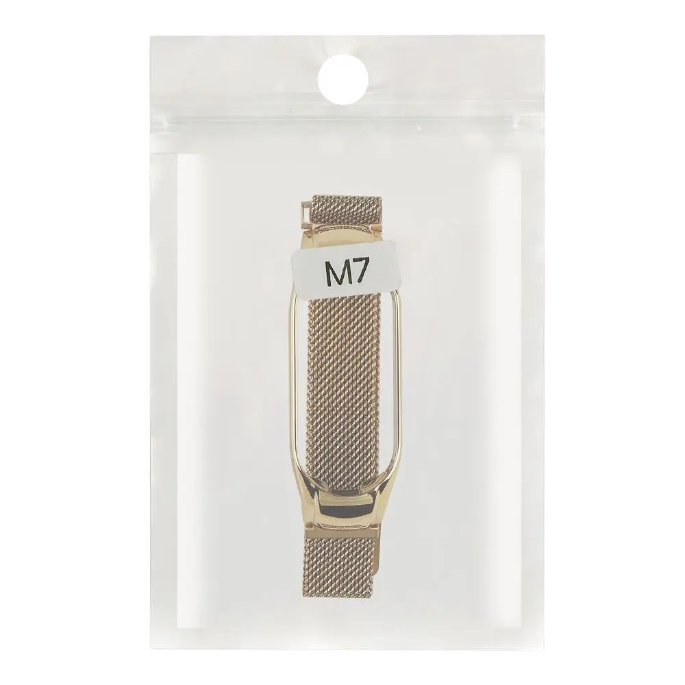 Ремінець No Brand Milanese Loop Xiaomi Mi Band 7 Milanese Loop Gold (32361_2917214) - фото 2