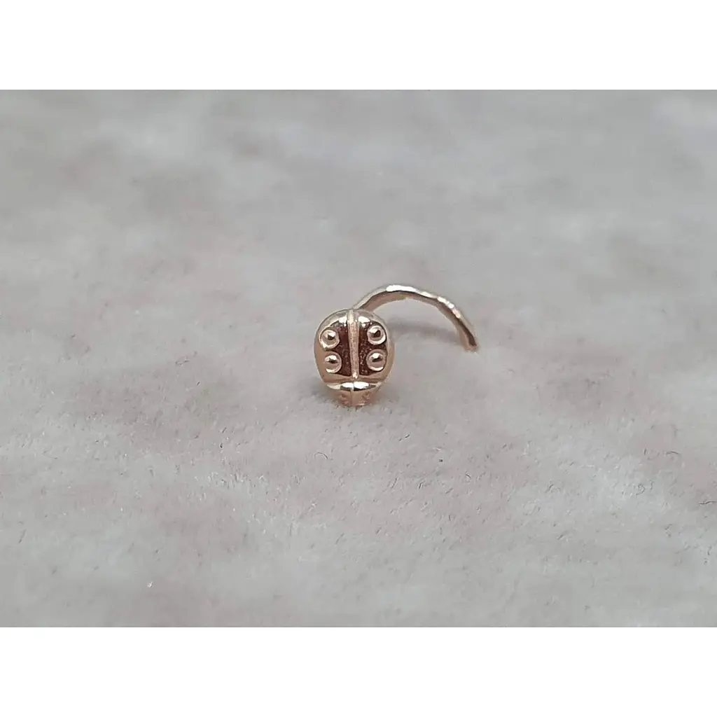 Золотая серьга-пирсинг в нос Dear. 1008 - фото 2