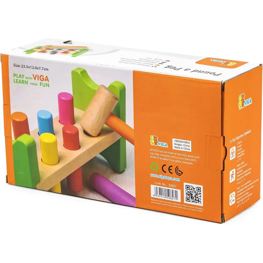 Деревянная стучалка Viga Toys Гвоздики (50827) - фото 5