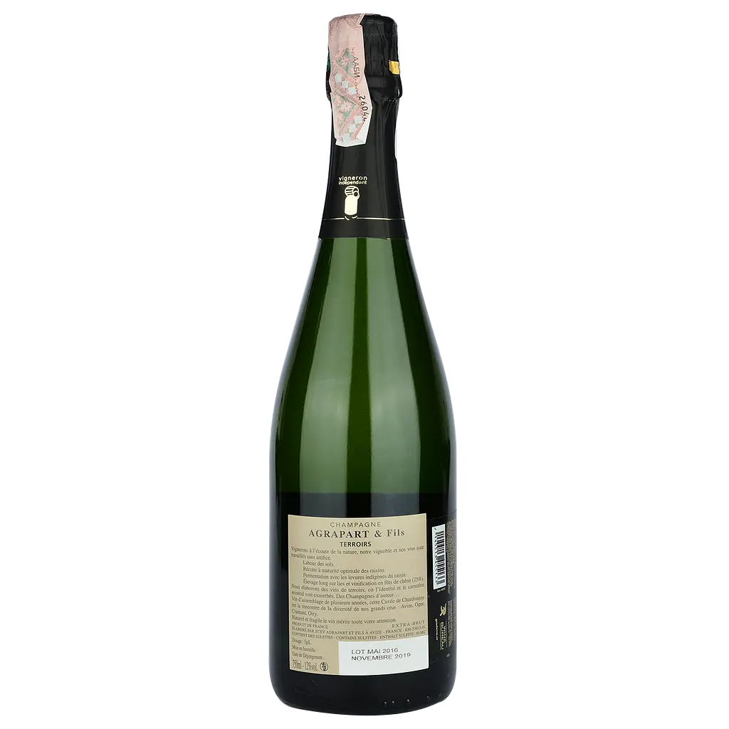 Шампанское Agrapart&Fils Terroirs Extra-Brut, белое, экстра-брют, 0,75 л (45513) - фото 2