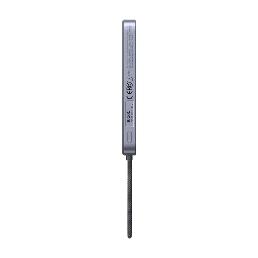 Батарея універсальна Ugreen 10000mAh 30W 1xUSB-C + 15W Magnetic Wireless + cable USB-C black (75982B) - фото 2