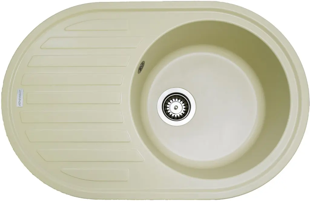 Кухонна мийка Adamant ELLIPSIS ivory 765x495x200 мм, з крилом 76,5 см - фото 3
