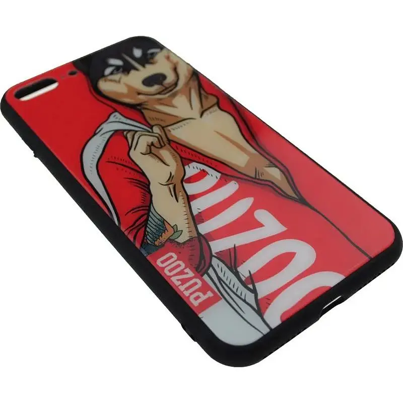 Чехол-накладка PUZOO Glass Printing with TPU Yuppie iPhone 7 Plus /8 Plus Red Du - фото 3
