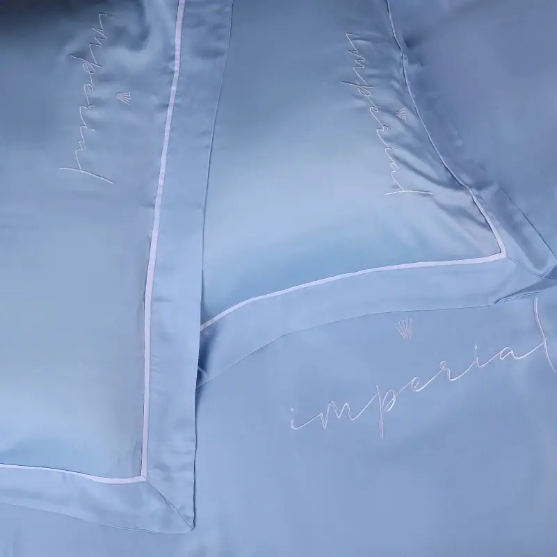 Комплект постільної білизни MirSon Imperial Tencel №04 Blue 2 x 160 x 220 см (2200010754315) - фото 6