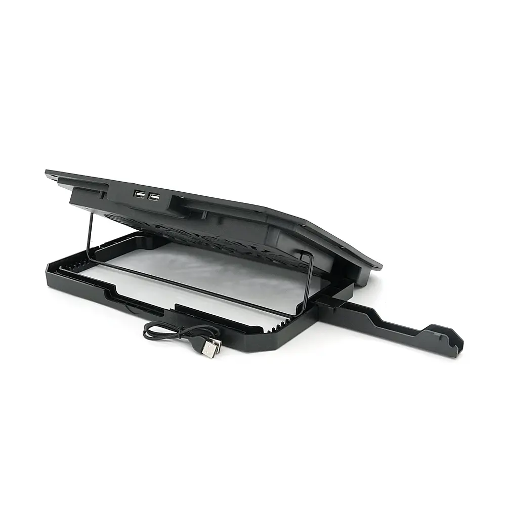 Підставка під ноутбук XSTRIKE XS-22, 10-17", 2*140mm 1200±10% RPM, корпус пластик+алюміній, 2xUSB 2.0, 357x262x30mm, RGB, Box Q20 - фото 3