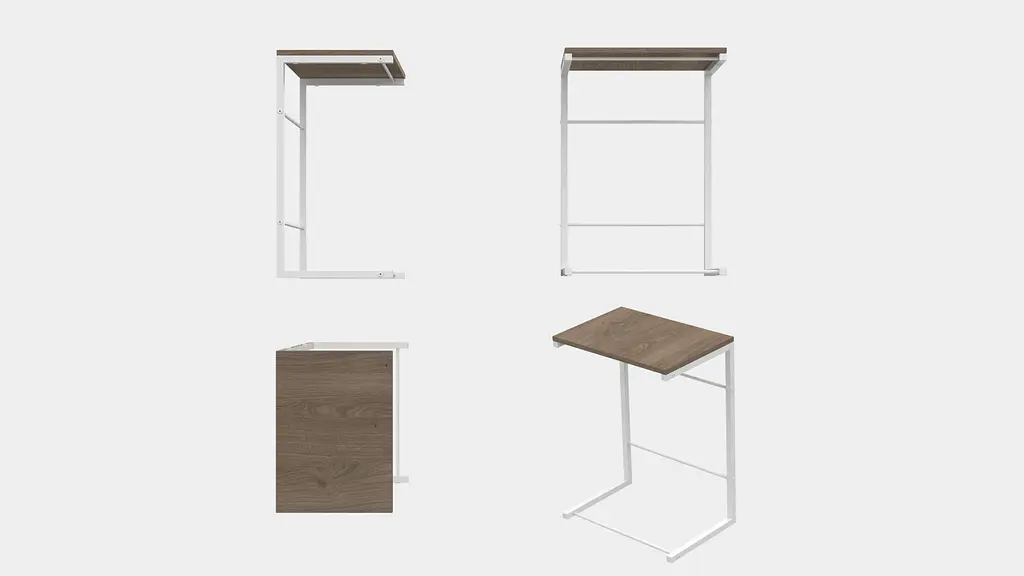 Столик Террі Ferrum-decor 650x440x330 Білий метал ДСП Дуб Сонома Трюфель 16 мм (FRD-104659) - фото 8