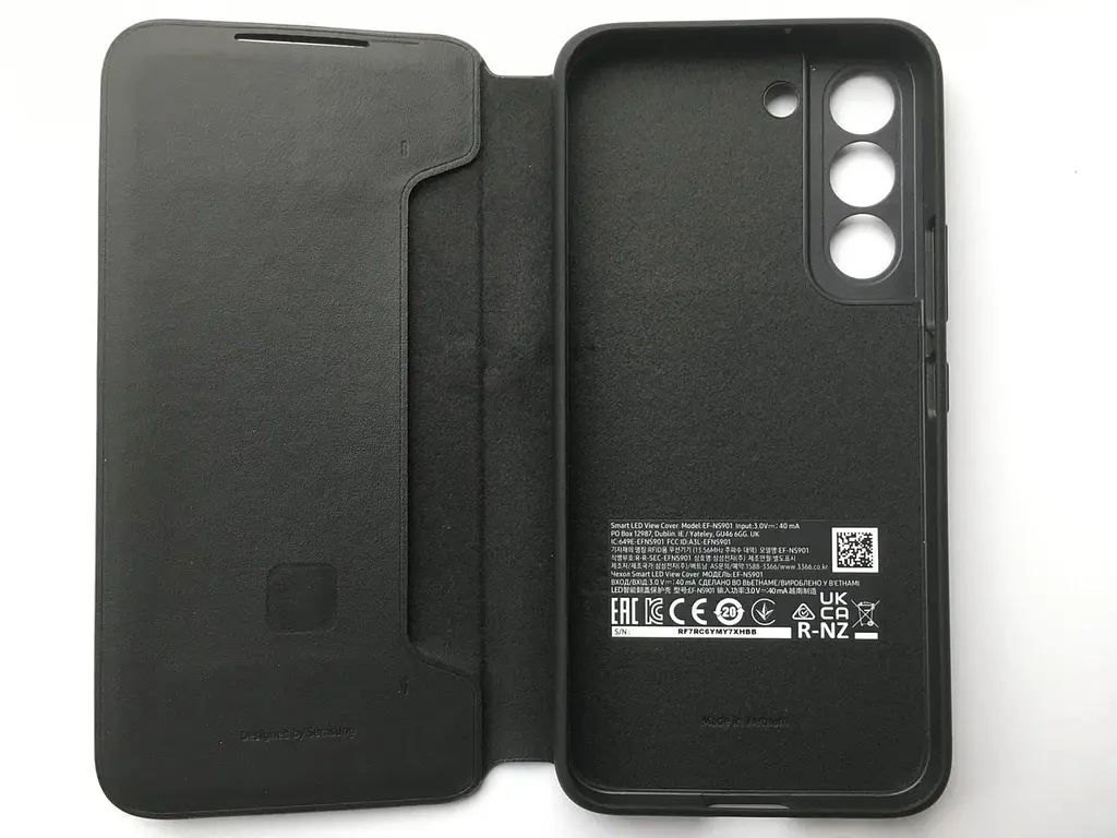 Оригінальний чохол-книжка Smart LED View Cover для Samsung Galaxy S22 Чорний (EF-NS901PBEGRU) - фото 5