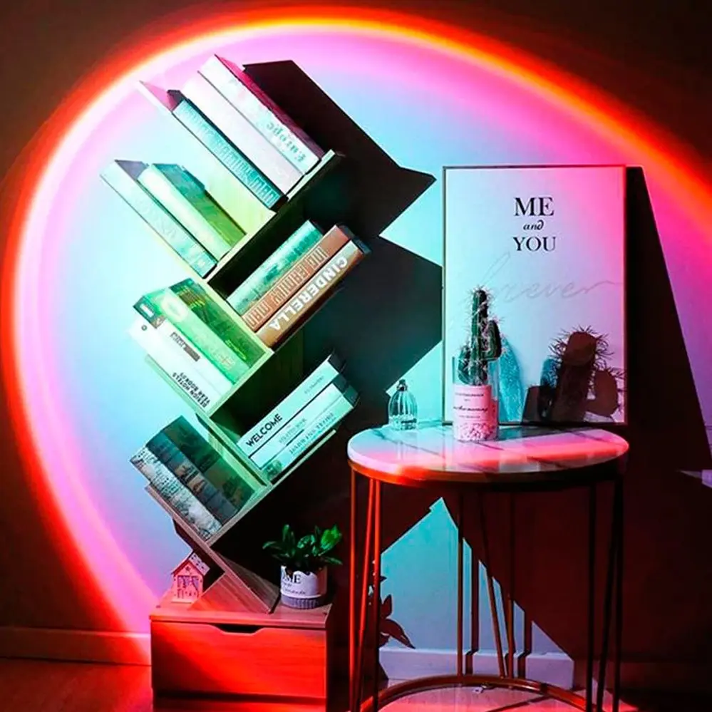 Світильник проекційний RGB з пультом на штативі USB проектор атмосферна лампа UKC Sunset Lamp - фото 4