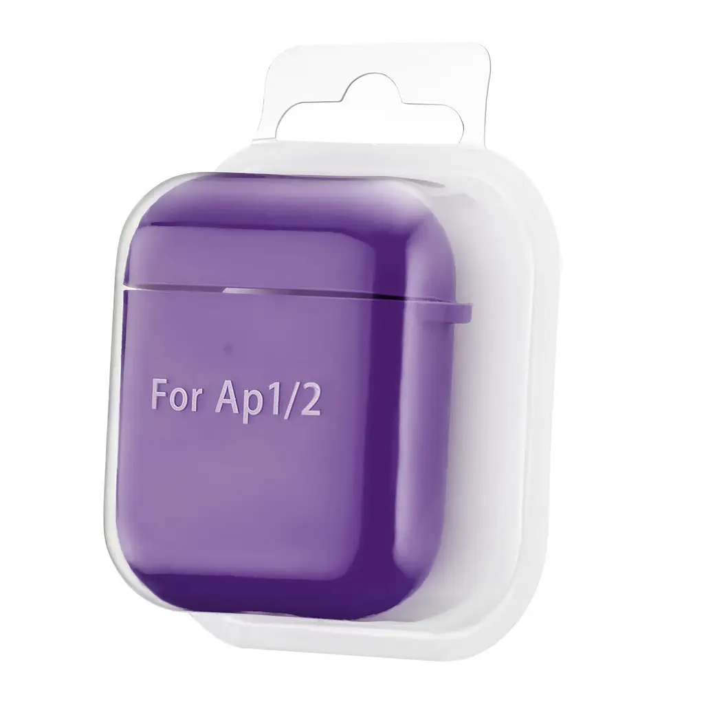 Чохол Silicone Case 2,5mm with microfiber for AirPods 1/2 Purple - фото 2