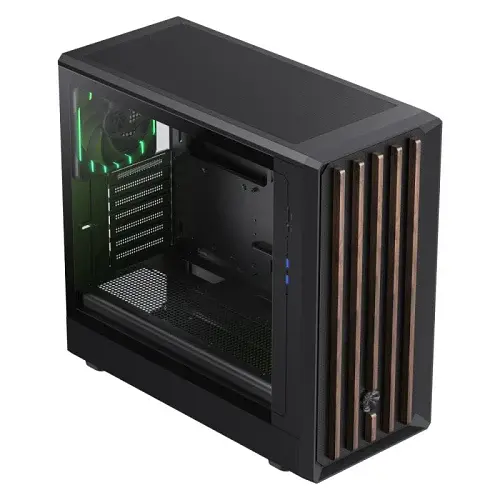 Корпус GameMax Claw 460, Wood/Black, без БЖ, Mid Tower, для ATX / MicroATX / Mini-ITX, 1xType-C / 2xUSB 3.0, макс. CPU - 175 мм / VGA - 420 мм, 3x140 мм ARGB / 1x120 мм ARGB, бічна панель із загартованого скла, ARGB/PWM хаб - фото 5