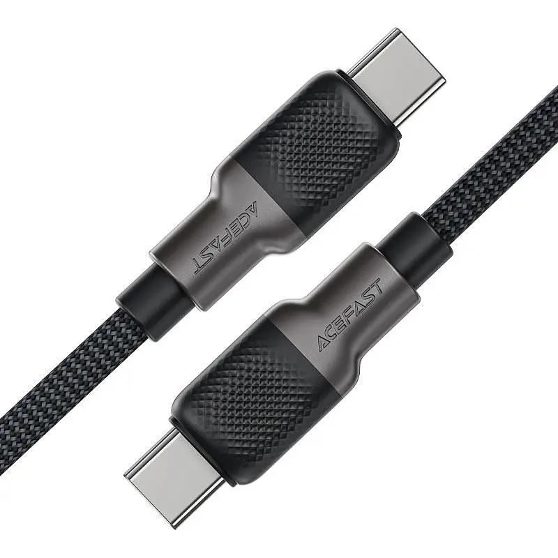 Кабель Acefast C10-03 Type-C to Type-C 3A 60W 1.2 м silicone zinc connectors черный - фото 3