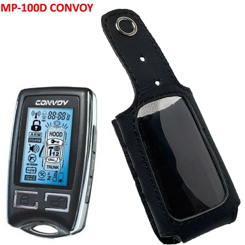 Чохол на пульт сигналізації Convoy MP-100 LCD 2-Way шкіряний чорний - фото 2