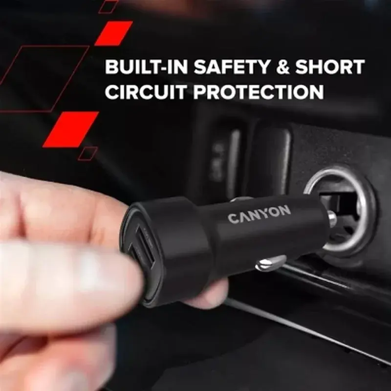 Зарядний пристрій Canyon 2xUSB 24W black (CNE-CCABR2AA) - фото 8