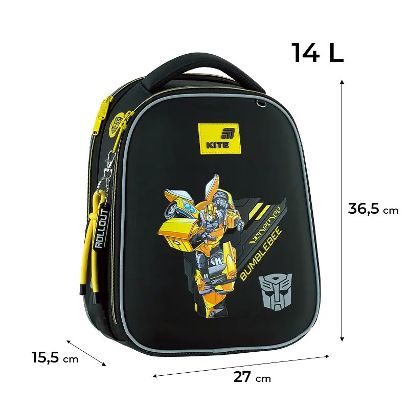 Рюкзак для початкової школи Kite Education каркасний 555 TF Чорний (TF26-555S) - фото 3