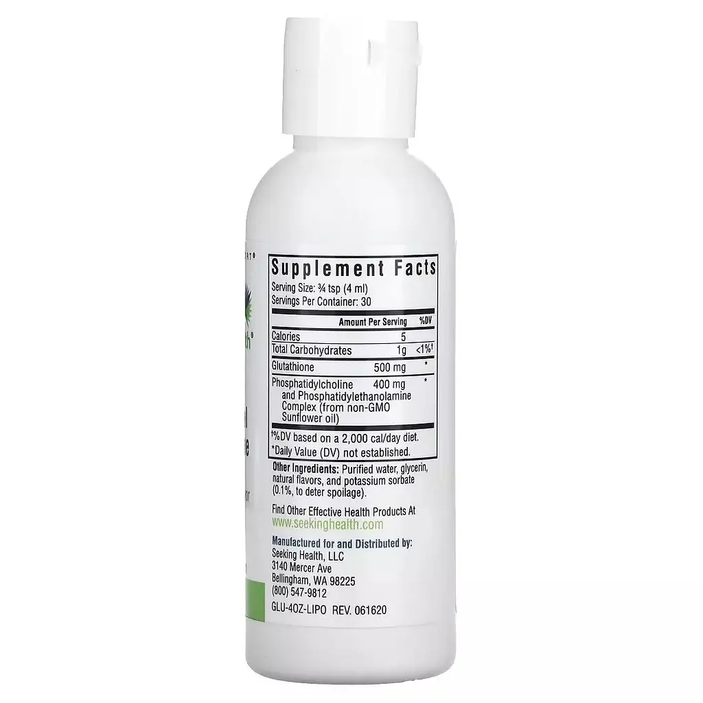 Глутатіон оптимальний ліпосомальний Seeking Health Optimal Liposomal Glutathione Original Mint 500 мг 120 мл - фото 2
