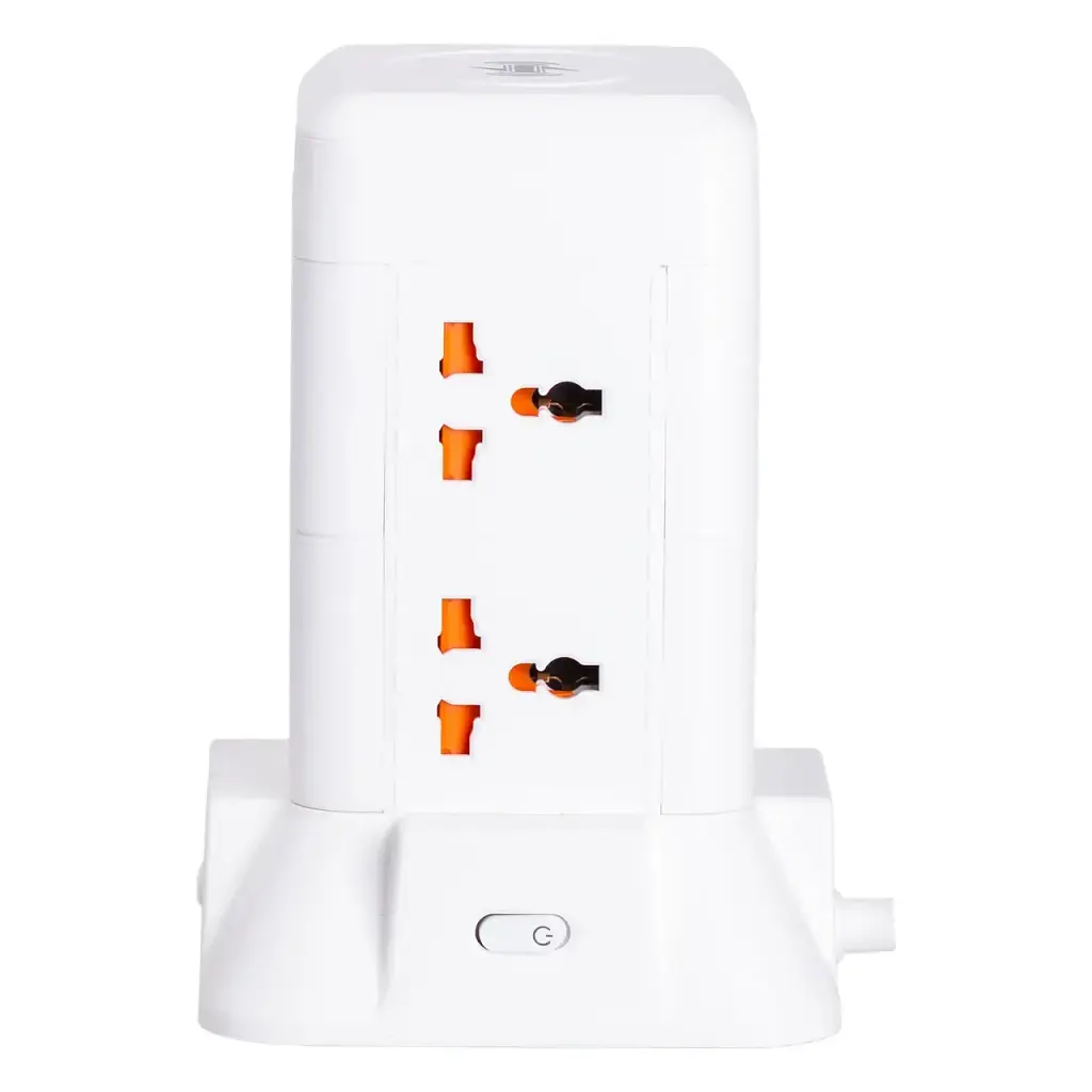Сетевой фильтр-удлинитель Yiwu HP-5-3MF TOWER B22 4,8 м 6 розеток 3USB+1PD и LED-лампа белый  - фото 3