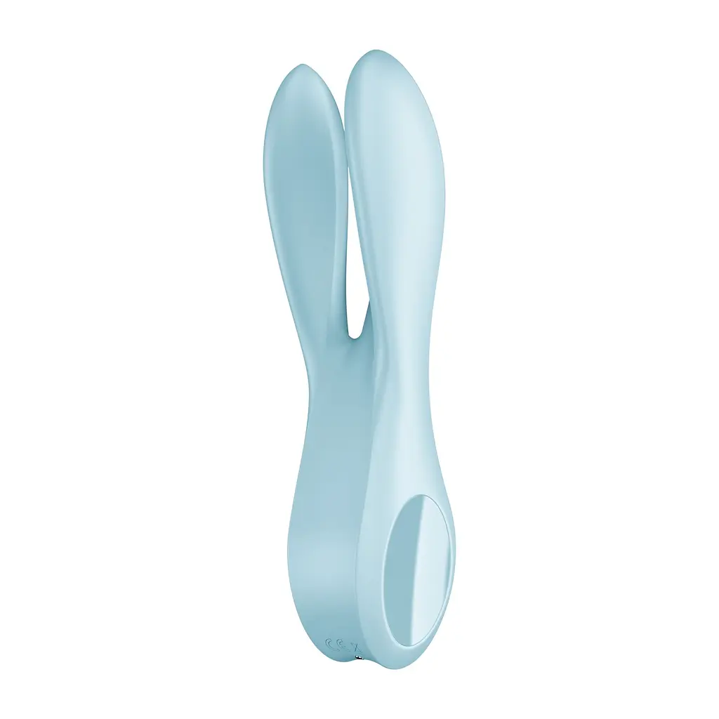 Кліторальний вібратор Satisfyer Threesome 1 Light Blue з трьома гнучкими пальчиками - фото 5