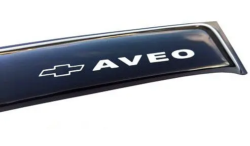 Дефлектори вікон вітровики Chevrolet Aveo T200 2002-2006 Седан Скотч 3M Voron Glass - фото 6