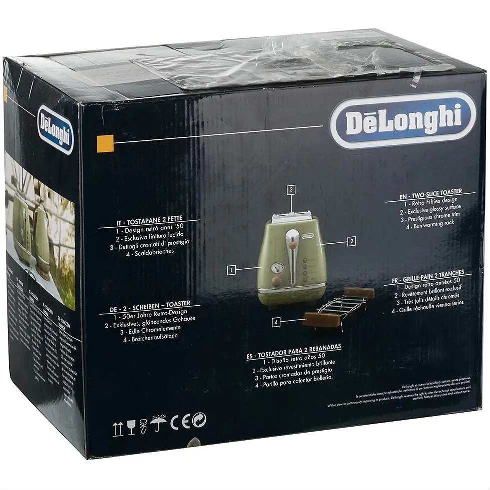 Тостер DeLonghi CTOV 2103 GR (0176129062 / 0230120038) - фото 9
