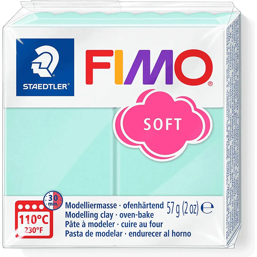 Полімерна глина Fimo Soft, 57 г., Пастельна Мятна, (8020-505)