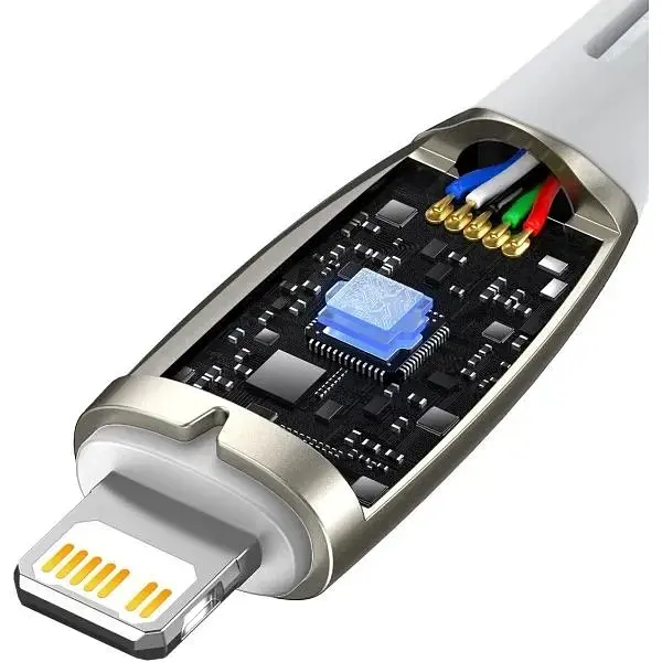 Кабель Baseus Glimmer Series Fast Charging USB-C to Lightning 20w 1m White (CADH000002) [155528] - фото 5