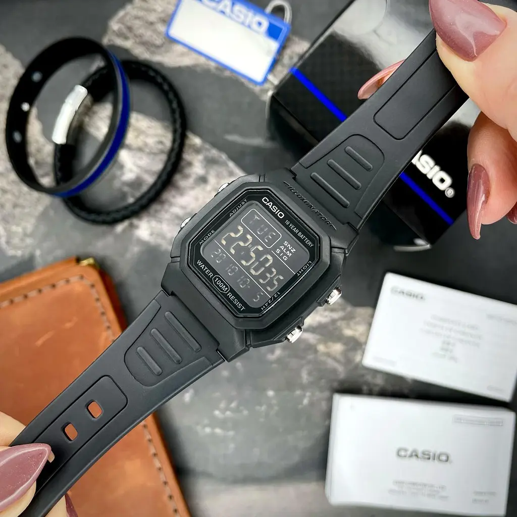 Чоловічий годинник Casio W-800H-1B Чорний ( AT1141-0063 ) - фото 2