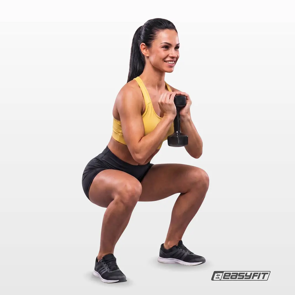 Гантель для фітнесу 3.0 кг EasyFit із вініловим покриттям чорна - фото 6