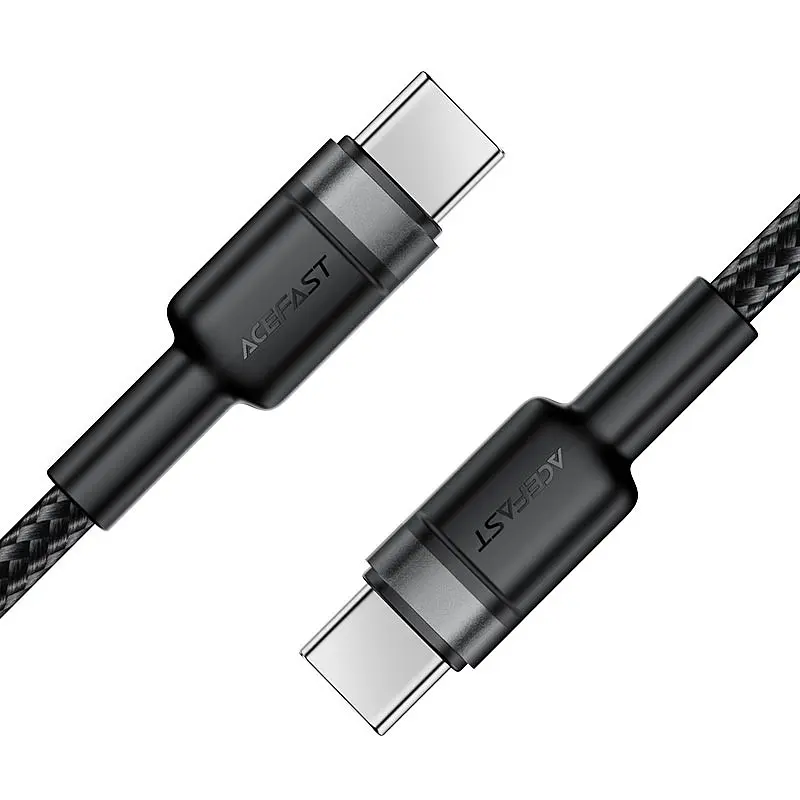 Кабель USB 2.0 Type-C M-M, 1.2 м, 60W aluminum alloy Чорний, C22-03 Acefast - фото 2