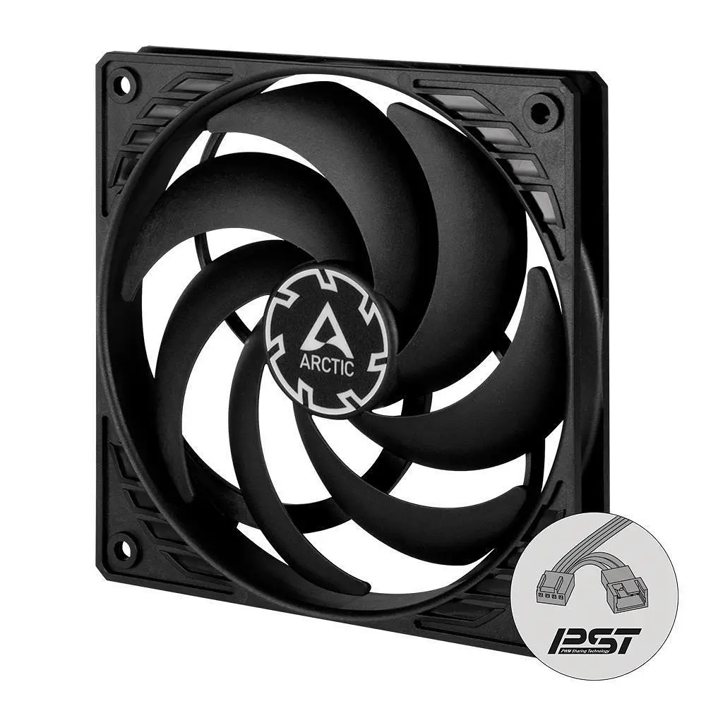 Корпусний вентилятор 120 мм Arctic P12 Slim PWM PST 3pcs ACFAN00275A Black - фото 3