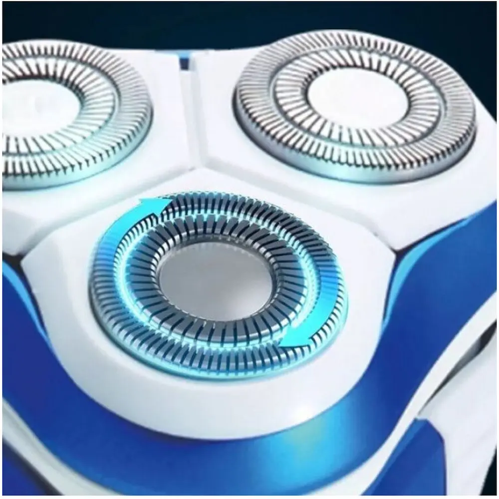 Электробритва роторная XPRO DSP 60081 для влажного и сухого бритья бело-синяя (41476-60081_517) - фото 2