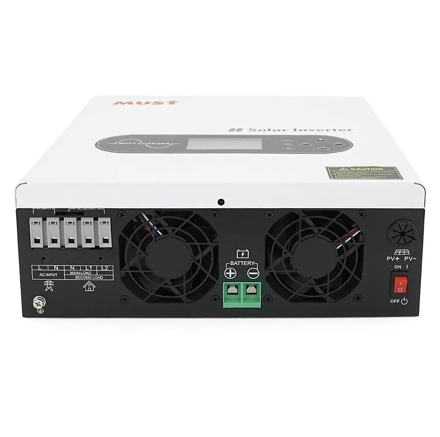 UPS ДБЖ гібридний інвертор MUST PV18-2012-ECO, 2000W, 12 V, заряд 80A, 170-280V, MPPT (80А, 30-320 Vdc) - фото 2