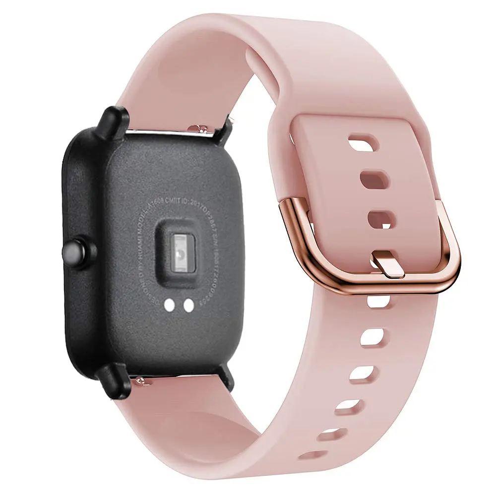 Ремінець BeWatch New силіконовий 20мм для Xiaomi Amazfit BIP Рожевий (1012311) - фото 3