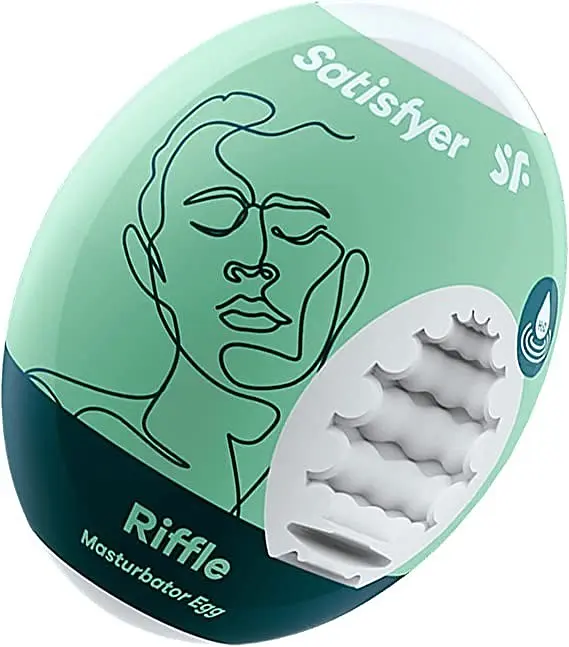 Мастурбатор-яйце Satisfyer Single Riffle, 7х5.5 см (м'ятний) - фото 4