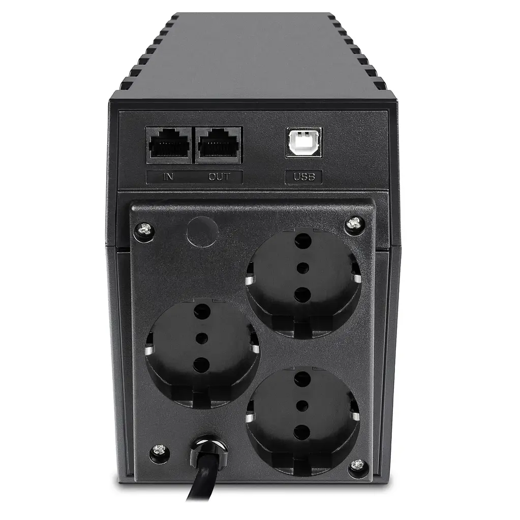 Джерело безперебійного живлення Powercom 600 ВА / 360 Вт / 7.2 А*ч (RPT-600AP Schuko) - фото 3
