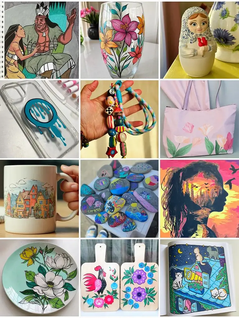 Набір маркерів акрилово-акварельних ACRY в пластиковому кейсі 24 шт. Різнокольоровий (1214411) - фото 4