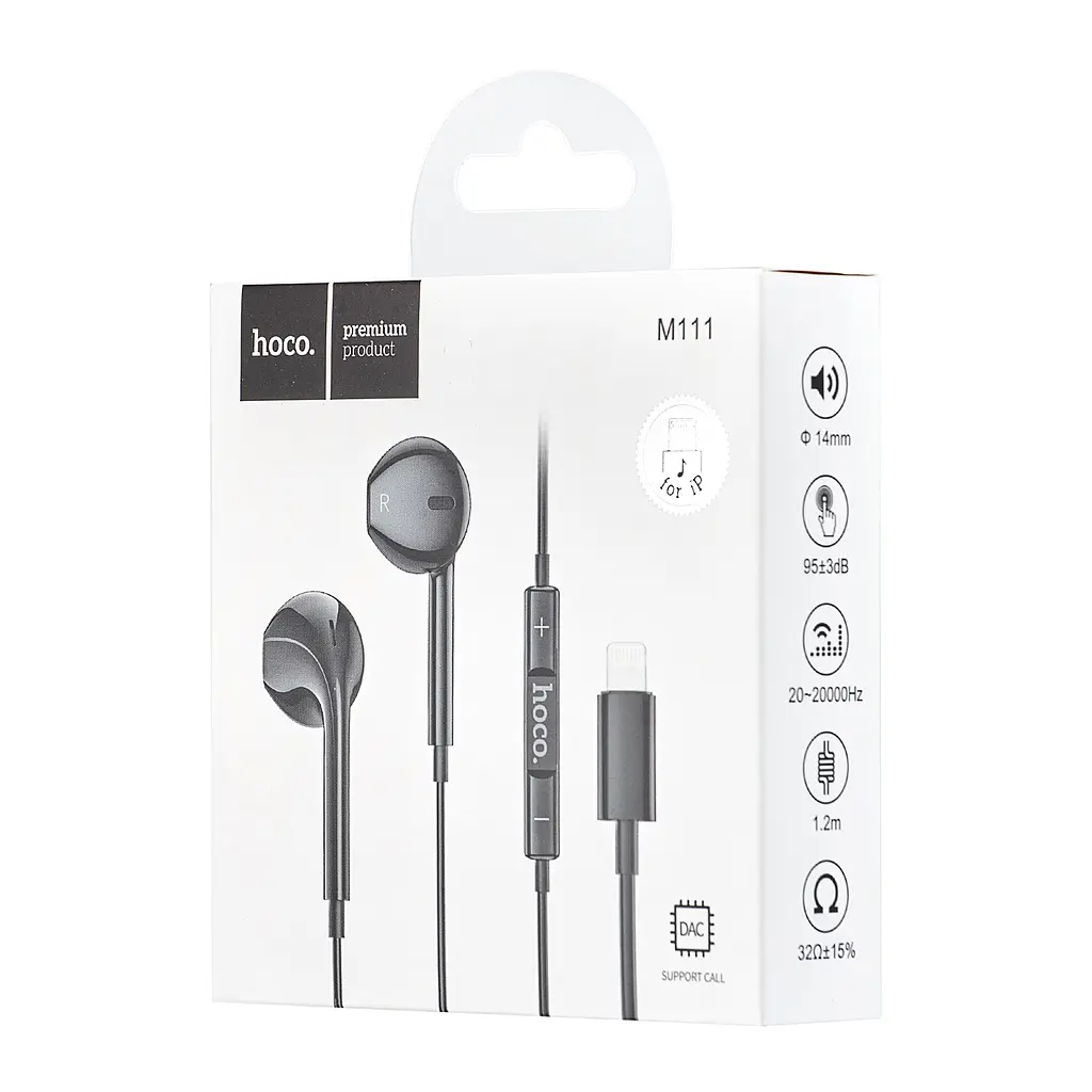 Навушники Hoco M111 Primero digital headset iP Black - фото 2