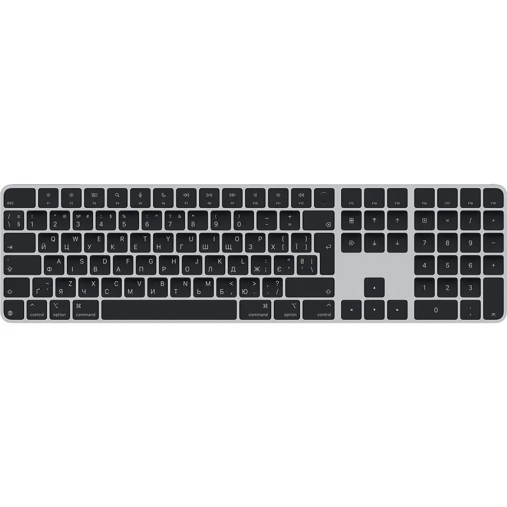 Клавіатура Apple Magic Keyboard with Touch ID Bluetooth/USB UA Black (MXK83UA/A)