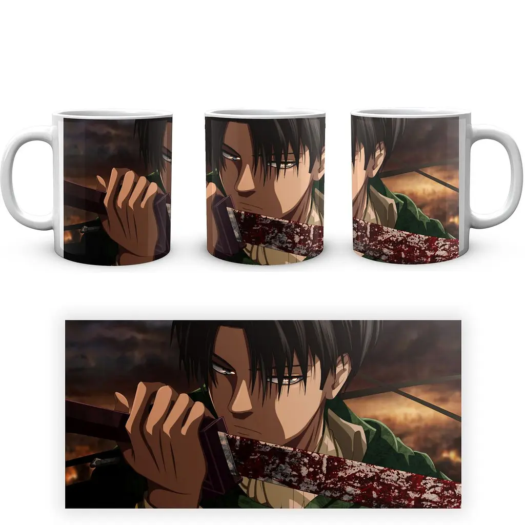 Кружка GeekLand Attack on Titan Атака Титанов Леви AOT 002.12 330 мл белая - фото 4
