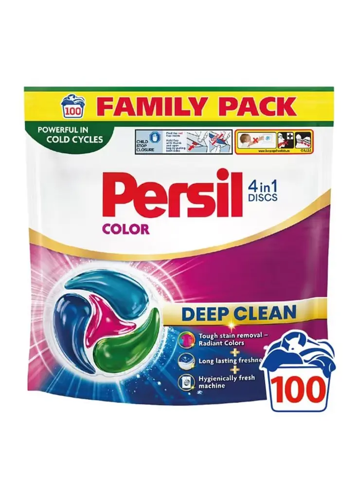 Диски для прання Persil 4in1 Discs Color Deep Clean для кольорових речей 100 шт